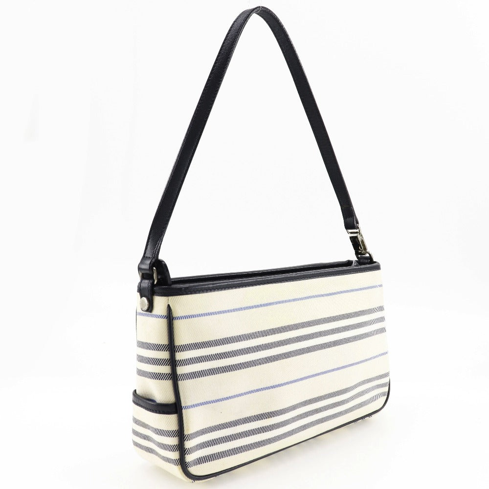 Burberry Shoulder Bag Off One Belt Women Canvas White