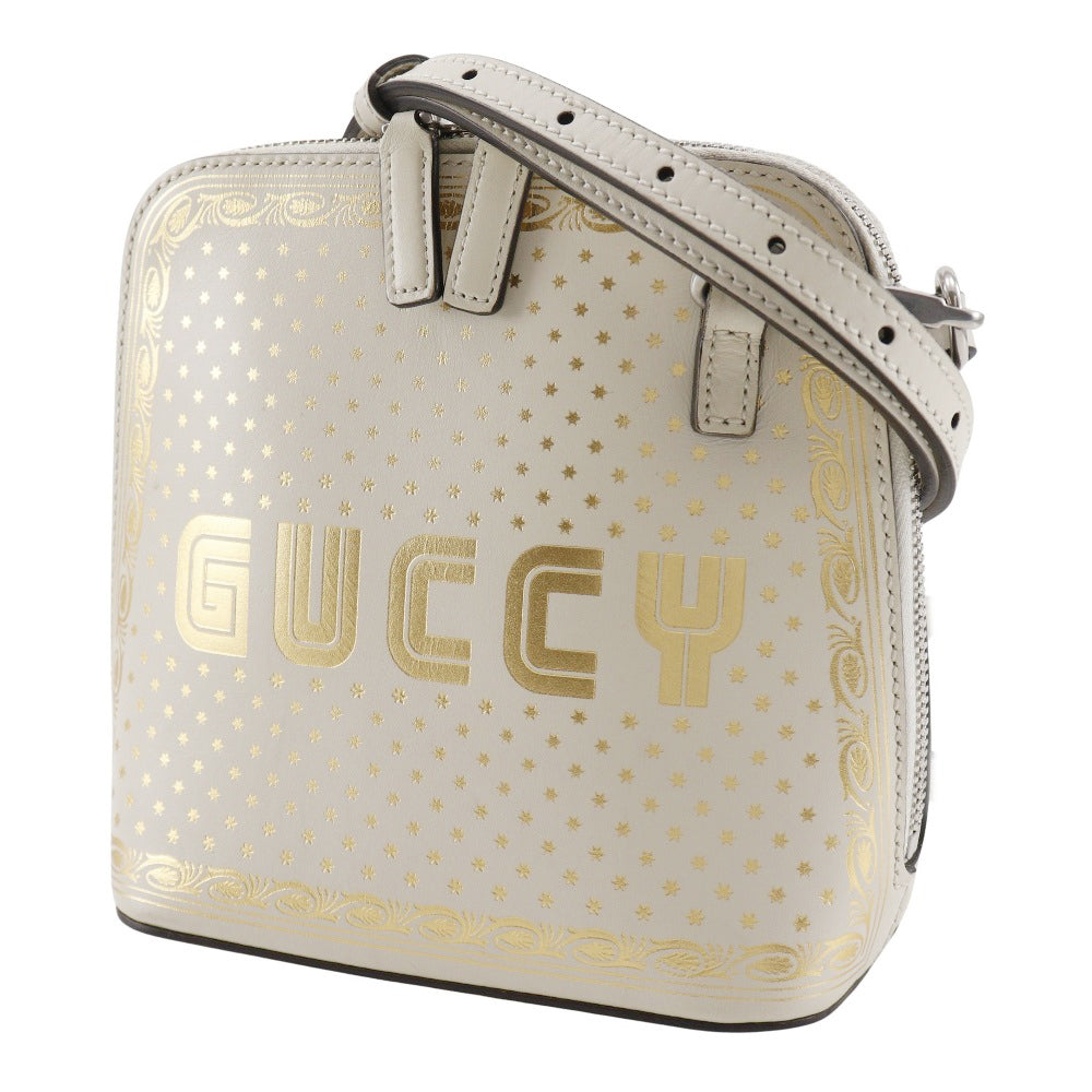 Gucci SAGA Gussy Leather White Shoulder Bag