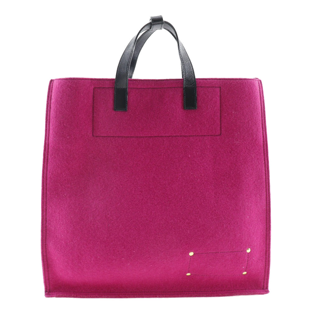 YSL Saint Laurent Yves Felt Tote Bag Leather