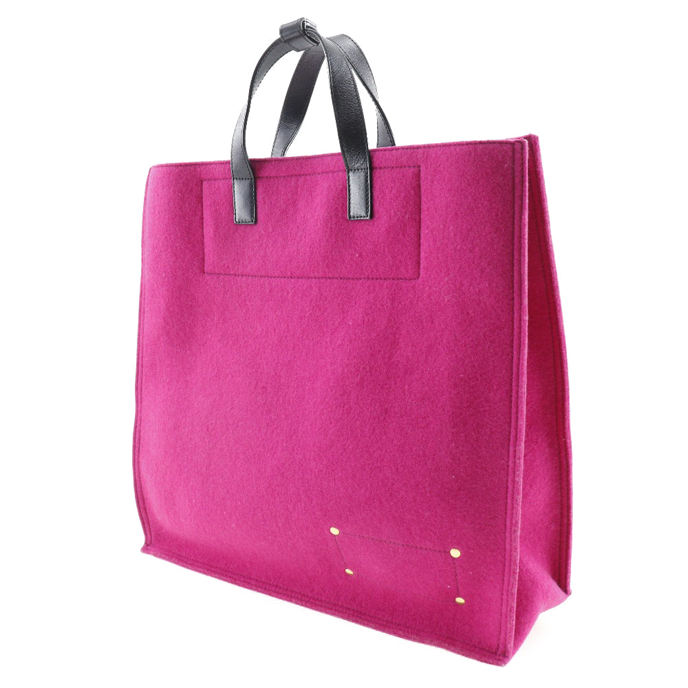 YSL Saint Laurent Yves Felt Tote Bag Leather