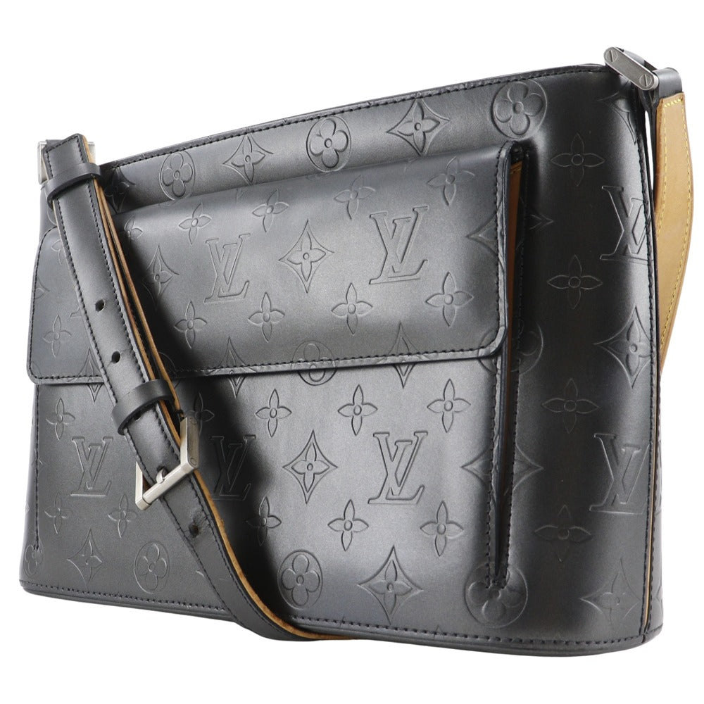 Louis Vuitton M55122 mat Alston Monogram Black Shoulder Bag