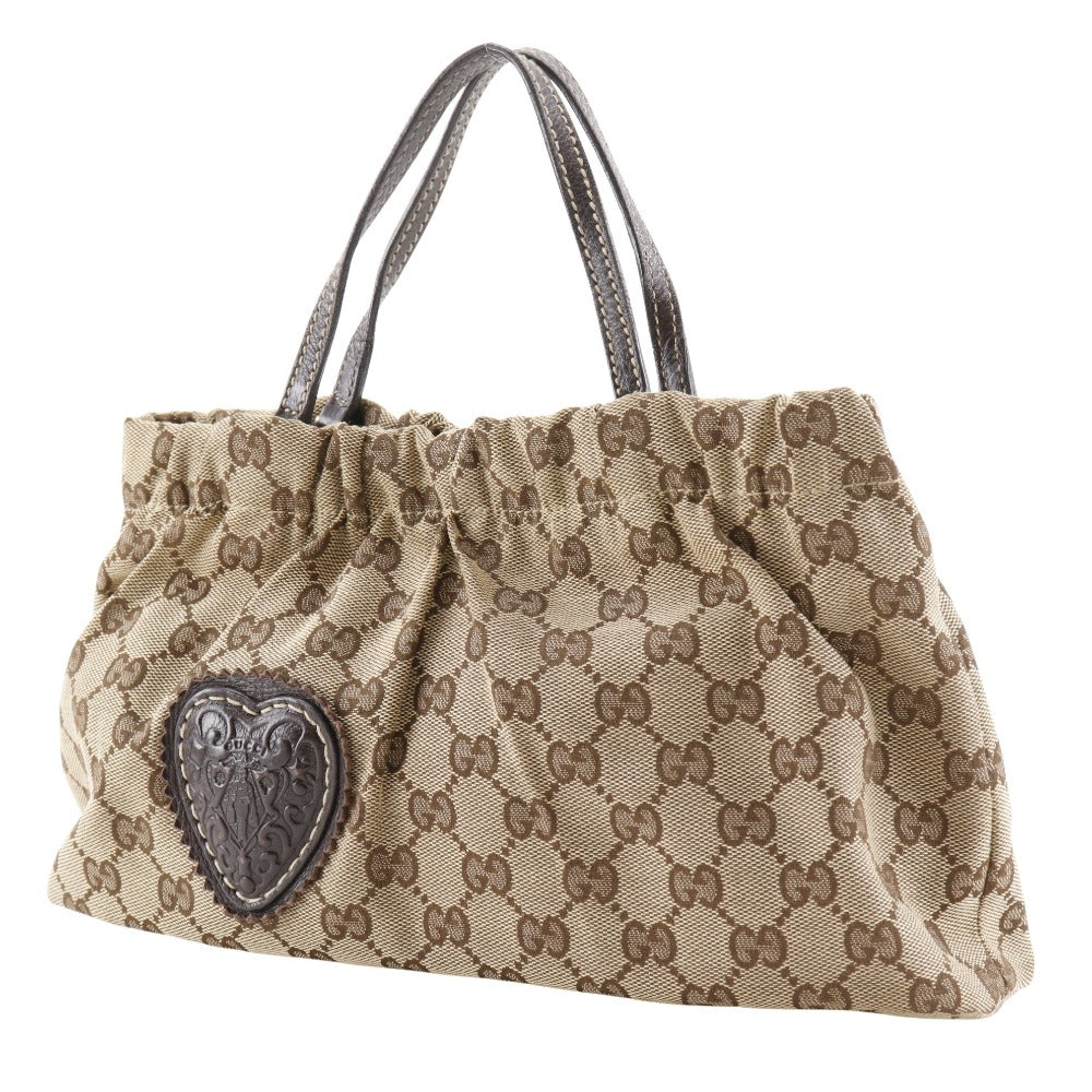 Gucci Heart Crest Handbag Canvas Travel Bag