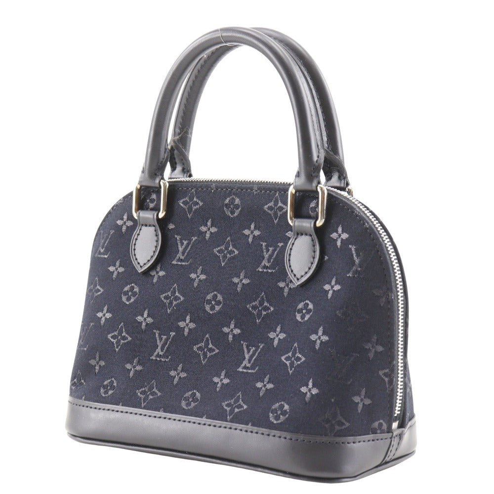 Louis Vuitton M92146 Little Alma Monogram Satin Black Handbag