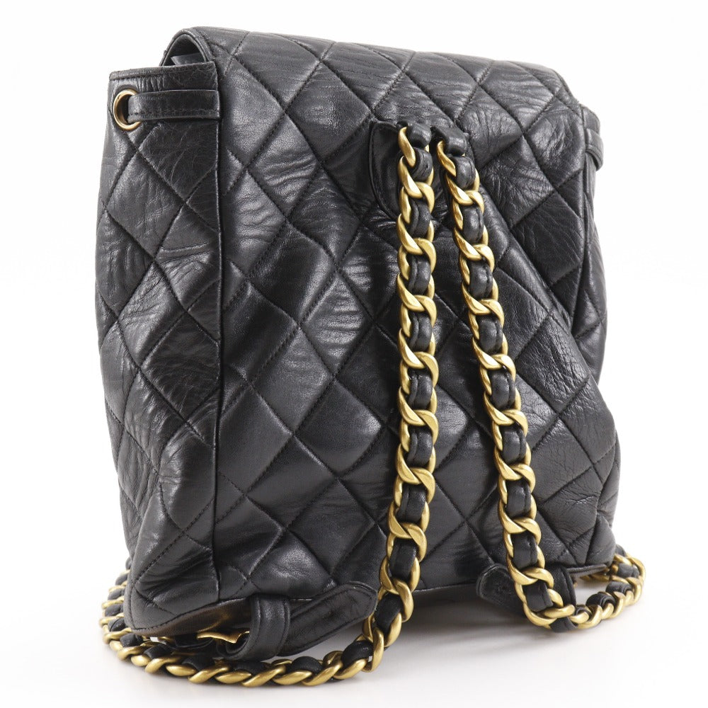 Chanel Backpack lambskin Matrasse Black 3