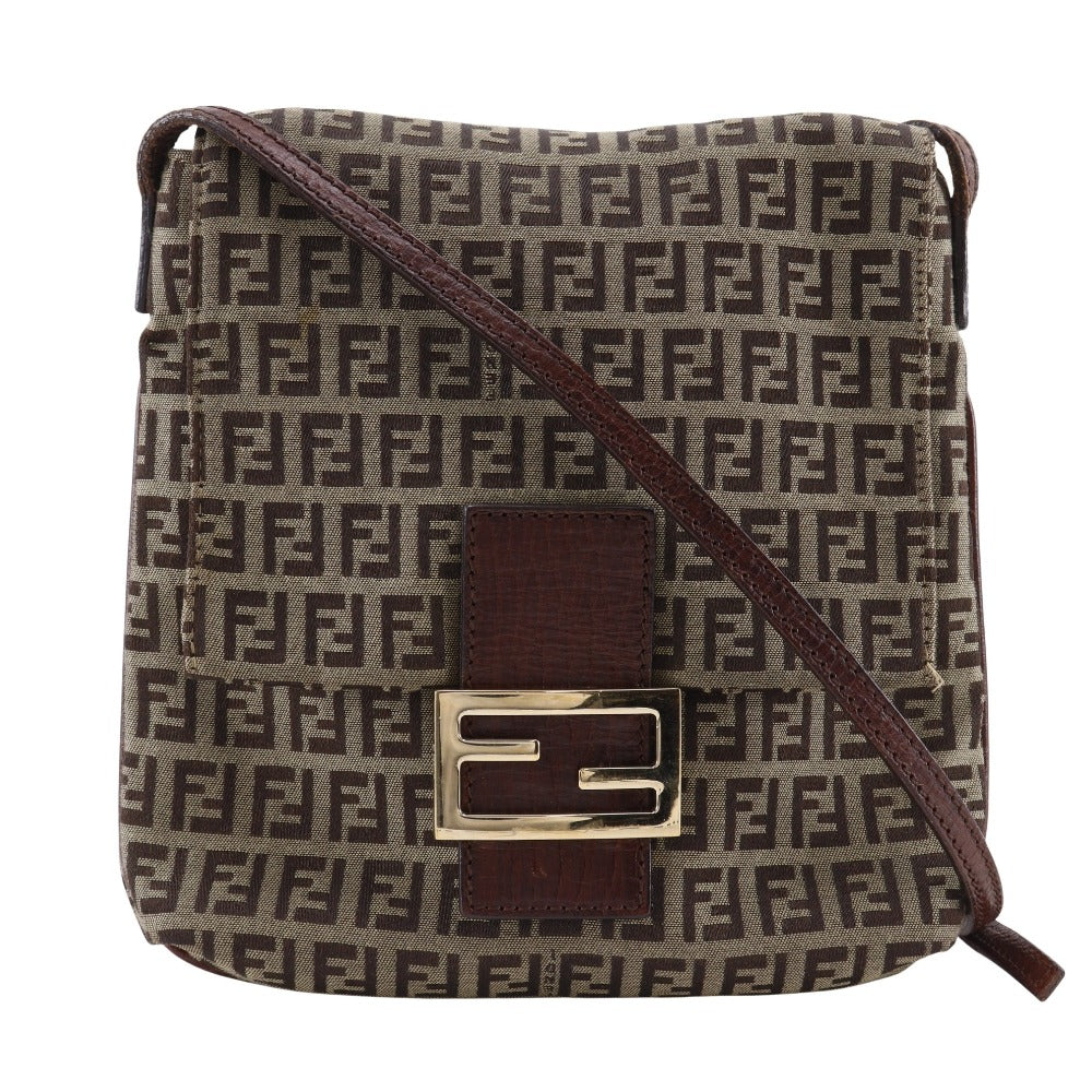 Fendi Zucchino Shoulder Bag Canvas Nylon
