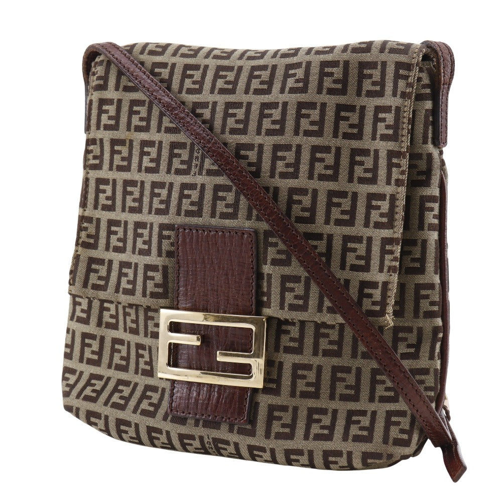 Fendi Zucchino Shoulder Bag Canvas Nylon