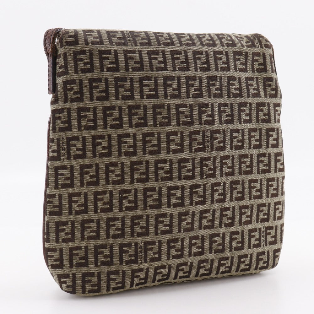 Fendi Zucchino Shoulder Bag Canvas Nylon