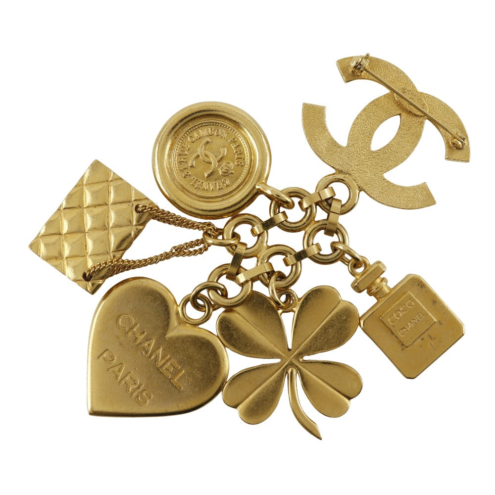 Chanel Brooch Plated Icon charm Gold Key Chain