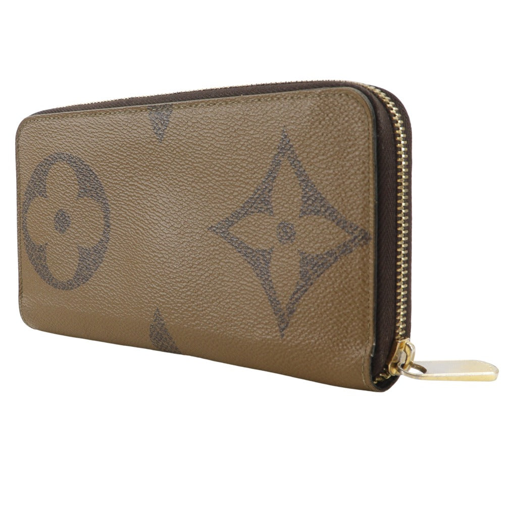 Louis Vuitton Long Purse M69353 Giant Reverse Monogram Canvas Brown Wallet Case 4