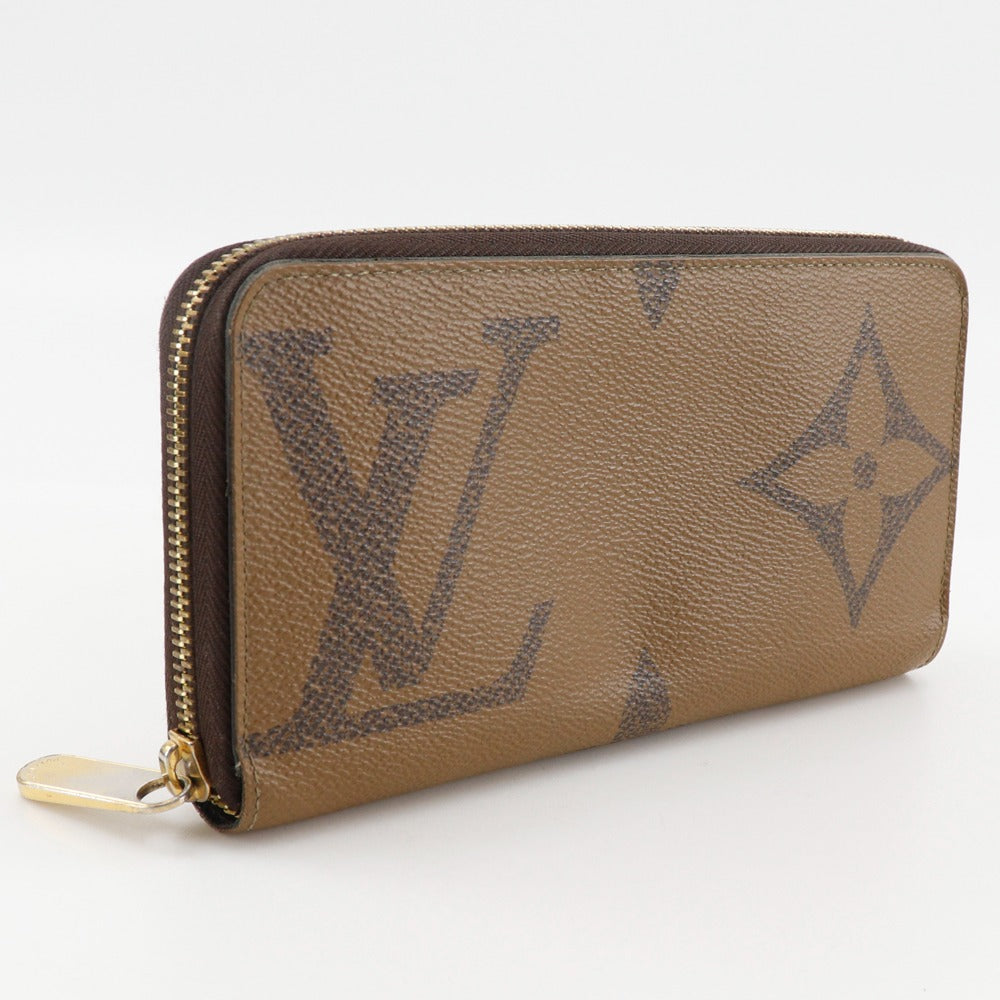 Louis Vuitton Long Purse M69353 Giant Reverse Monogram Canvas Brown Wallet Case 4