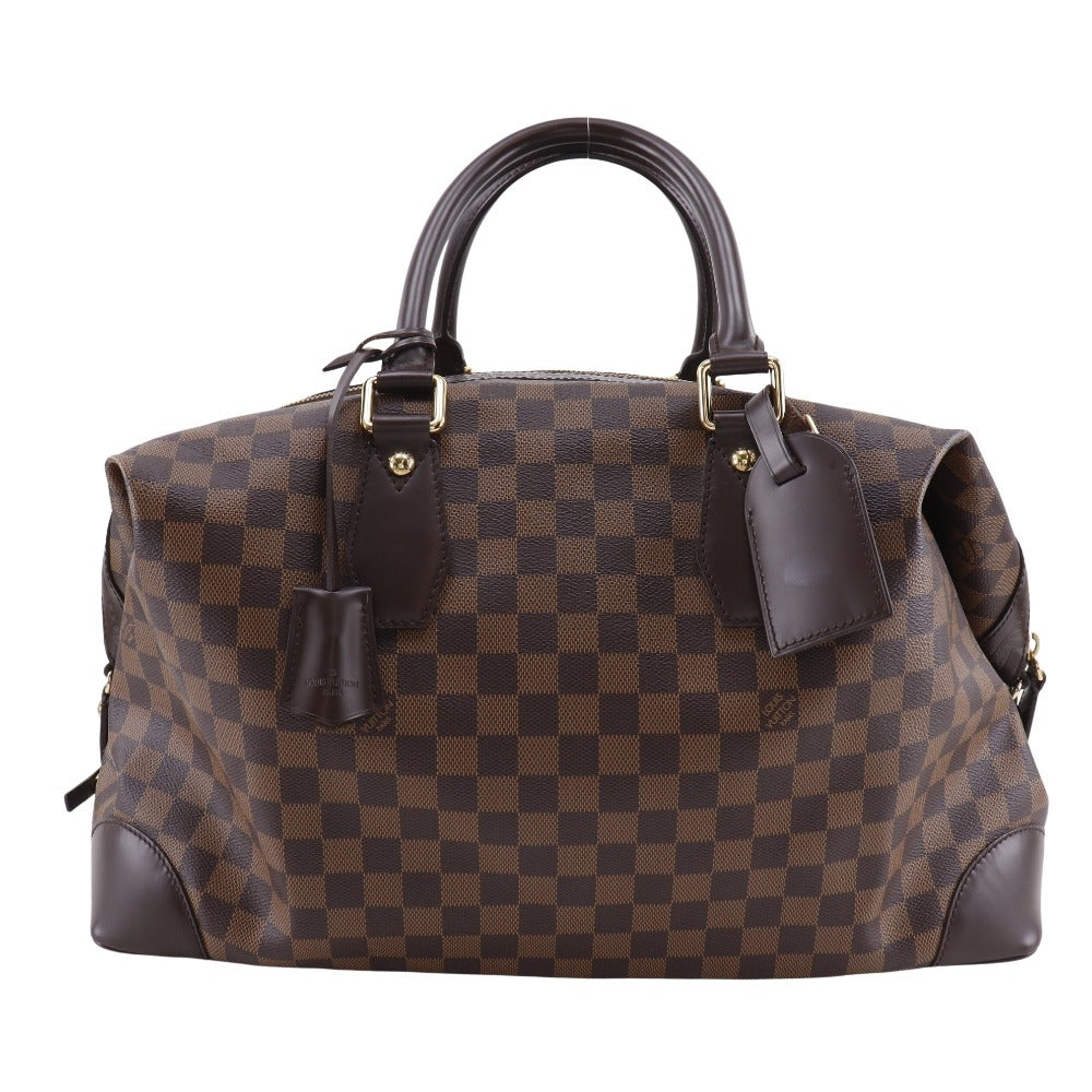 Louis Vuitton Boston Duffel N41537 Damier Vaslav Canvas Brown Travel Bag