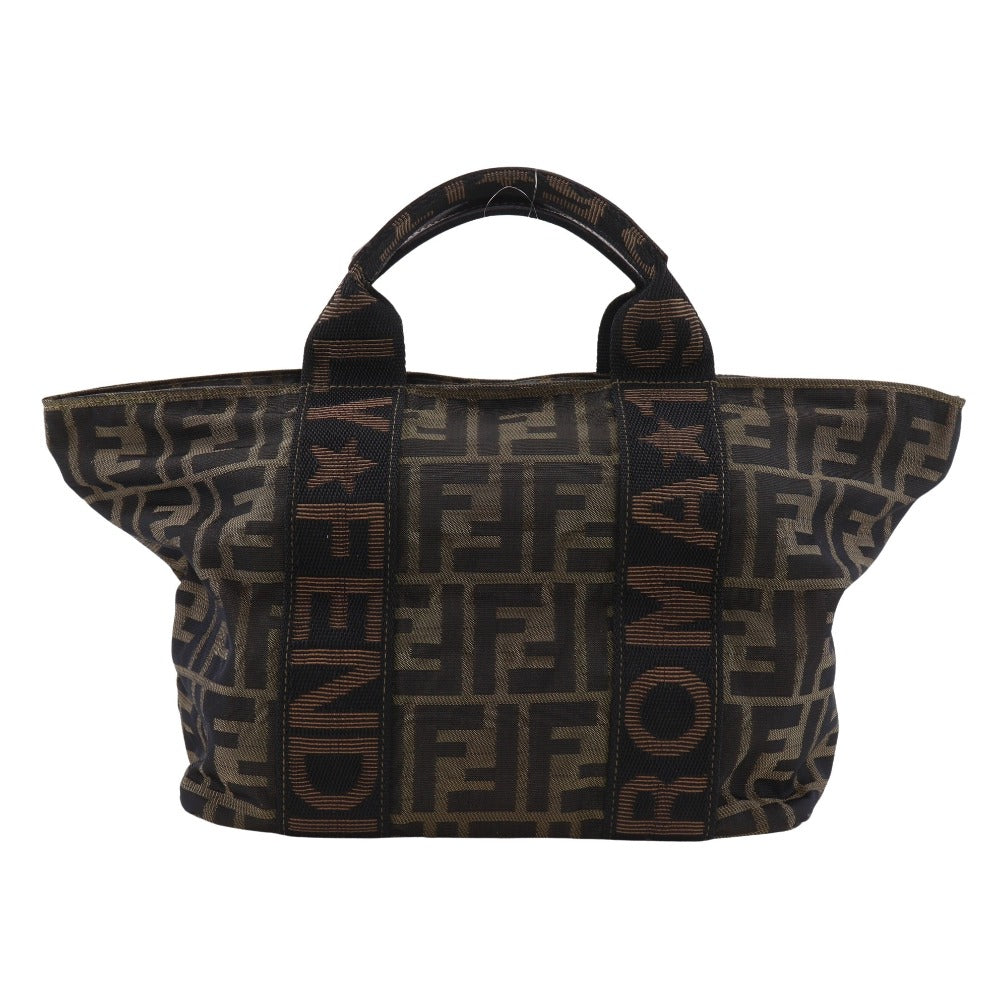 Fendi Zucca Handbag Canvas Nylon Travel Bag Canvas Handbag 1