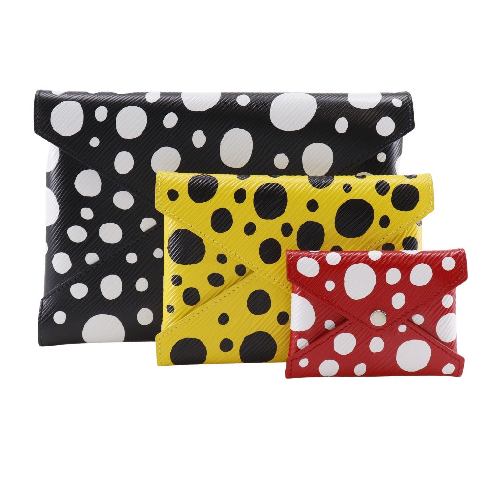 Louis Vuitton M81959 Epi yellow LVxYK Yayoi Leather Black Red Clutch Bag