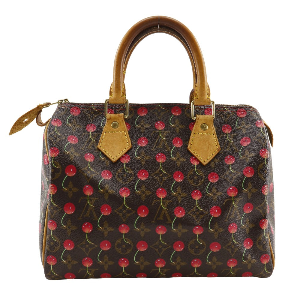Louis Vuitton M95009 Cherry Speedy 25 Monogram Canvas Brown Handbag