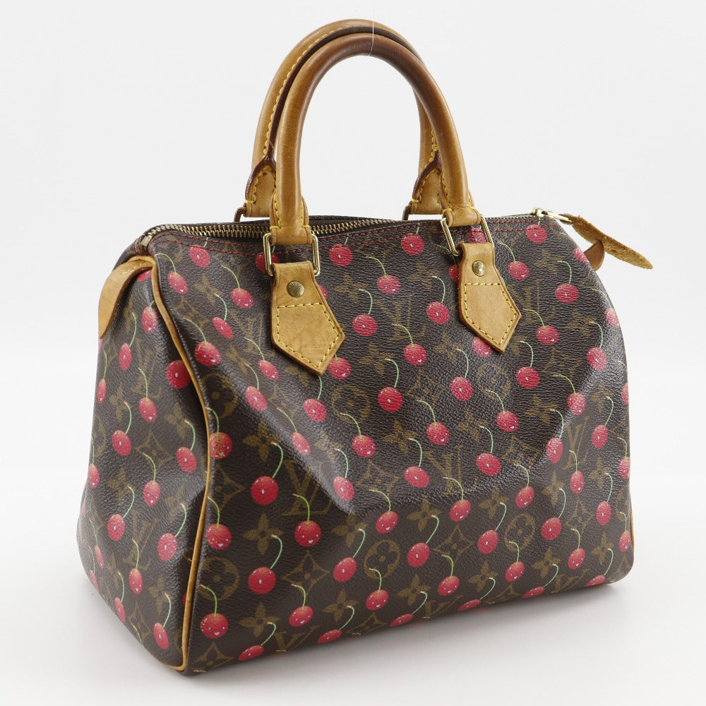Louis Vuitton M95009 Cherry Speedy 25 Monogram Canvas Brown Handbag