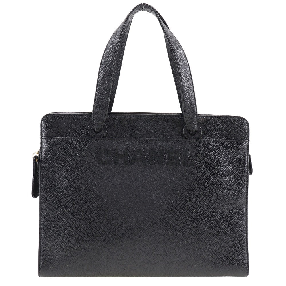 Chanel Caviar skin logo Black Handbag