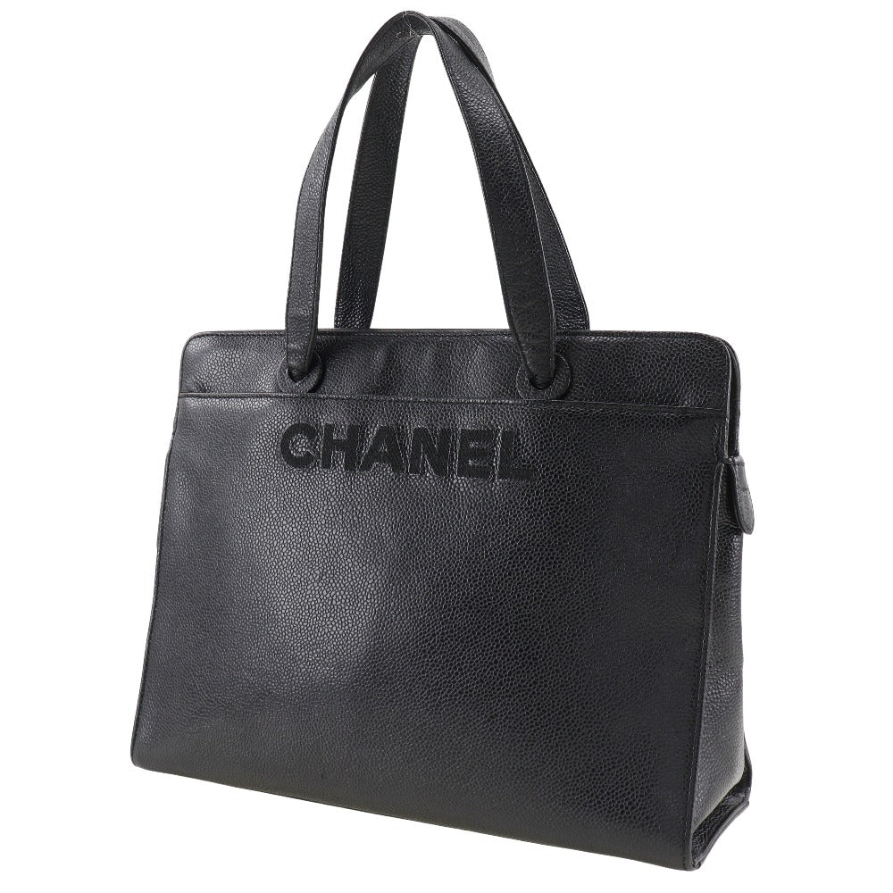 Chanel Caviar skin logo Black Handbag