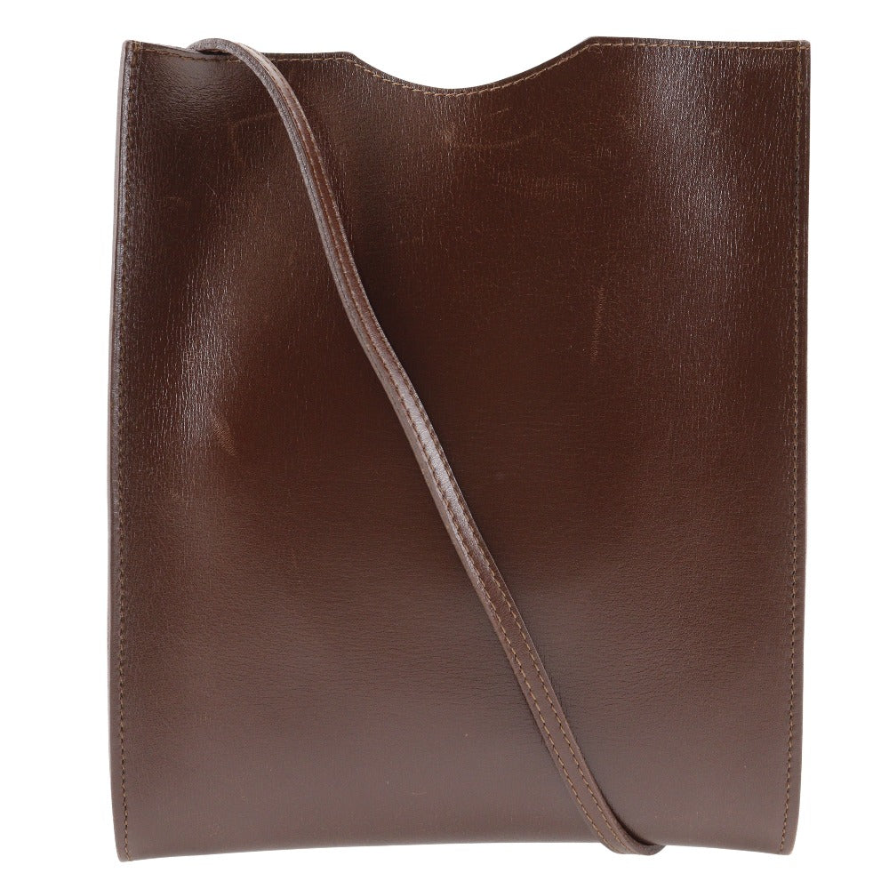 Hermes Shoulder Bag Calfskin Omenitu Women Unisex Brown