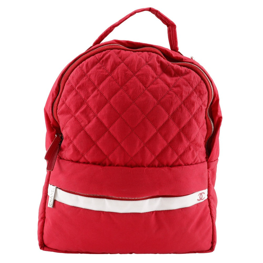 Chanel Backpack Nylon Matrasse COCO Mark Red
