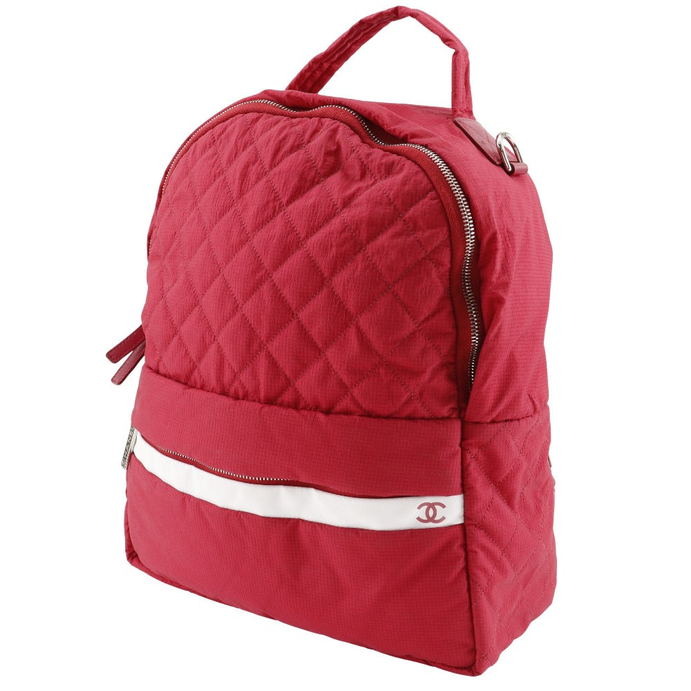Chanel Backpack Nylon Matrasse COCO Mark Red