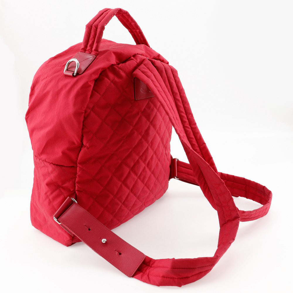 Chanel Backpack Nylon Matrasse COCO Mark Red