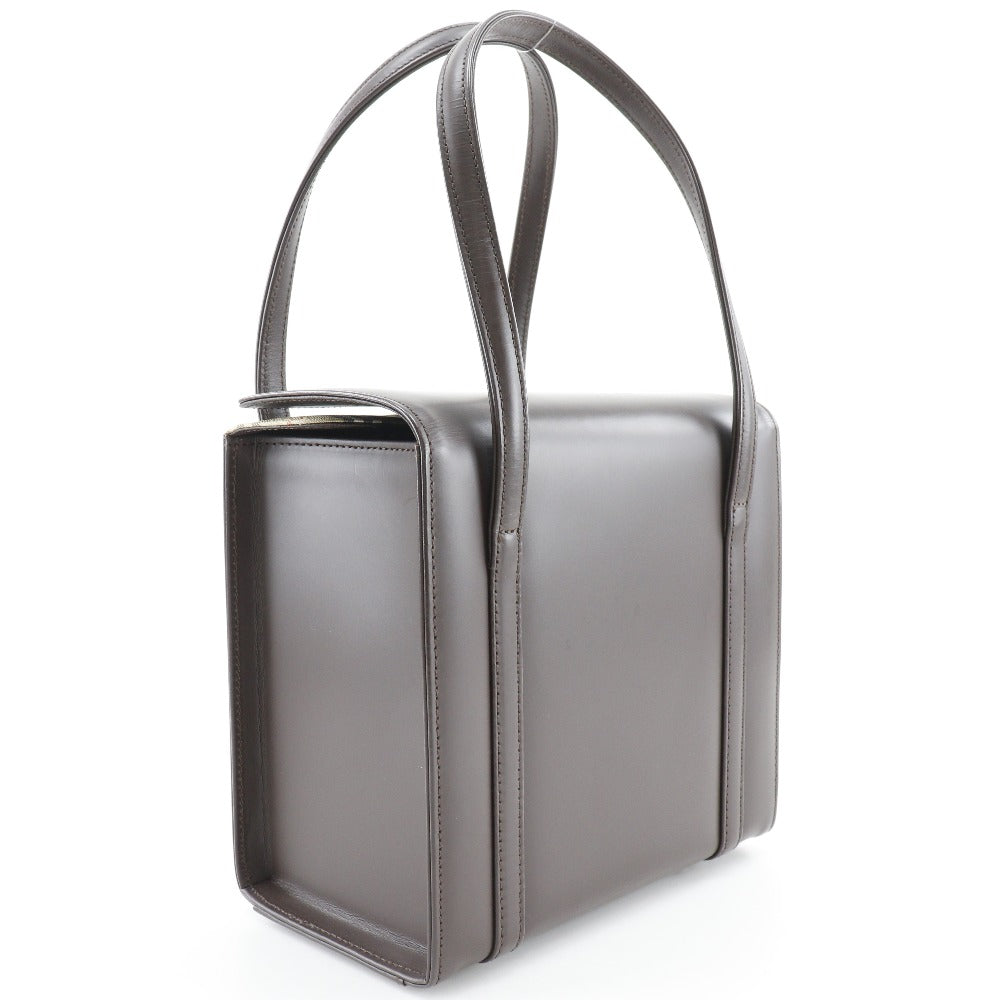 Burberry Calfskin Nova Check Box Women Handbag Brown Travel Bag