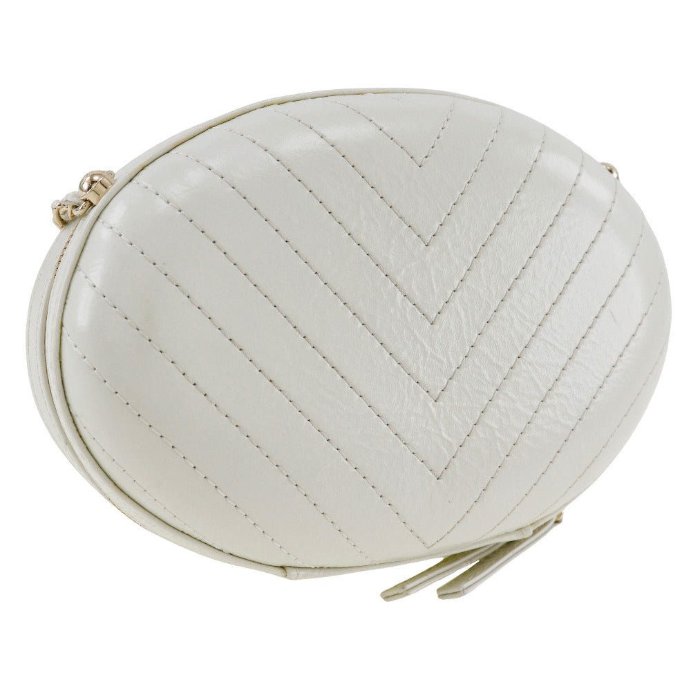 Chanel Calfskin La Pauza ChainShoulder White Shoulder Bag
