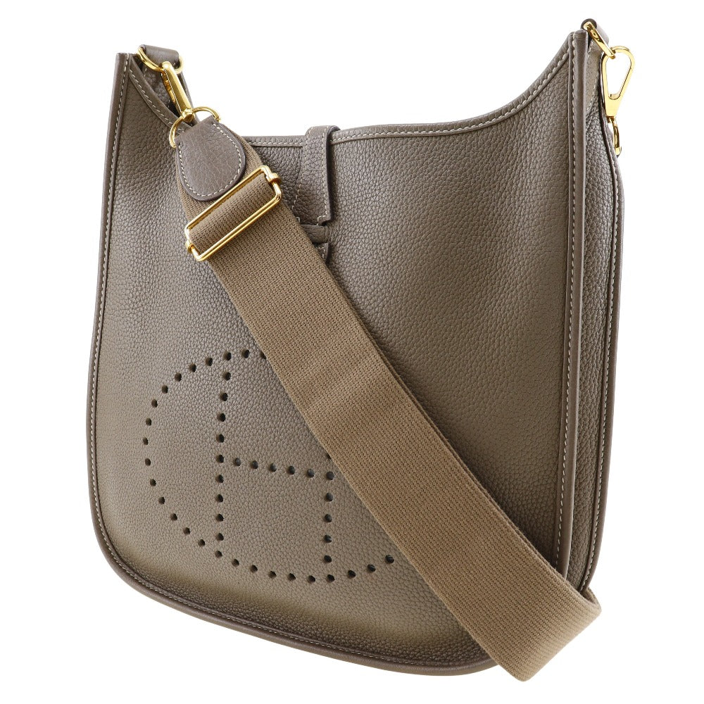 Hermes Shoulder Bag Taurillon Clemence Evelyn 3Pm Women Metal Gold