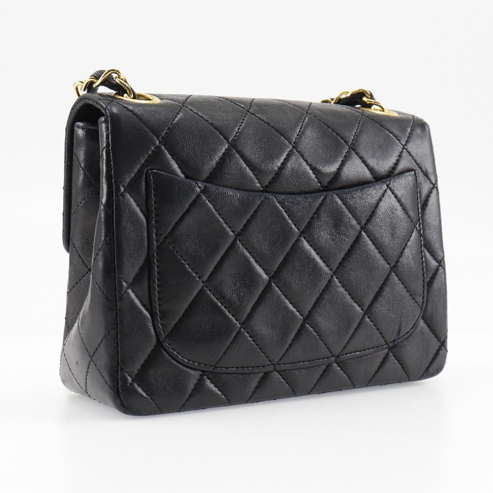 Chanel lambskin Matrasse ChainShoulder Black Shoulder Bag