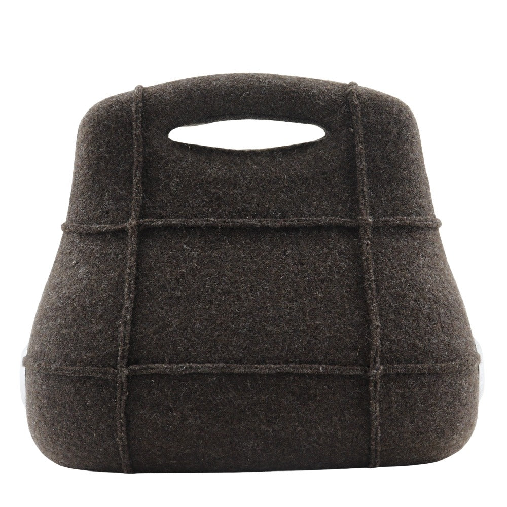 Chanel wool Hip Brown Handbag