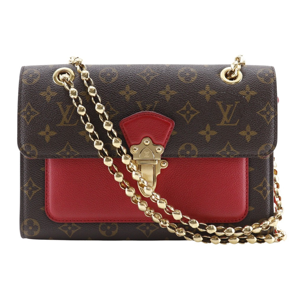 Louis Vuitton M41731 ChainShoulder Victoire Monogram Canvas Brown Shoulder Bag