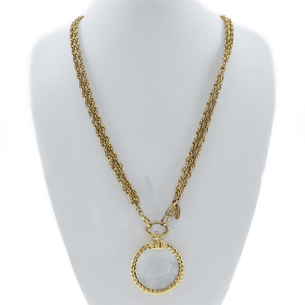 Chanel Gold Plated Loupe Necklace