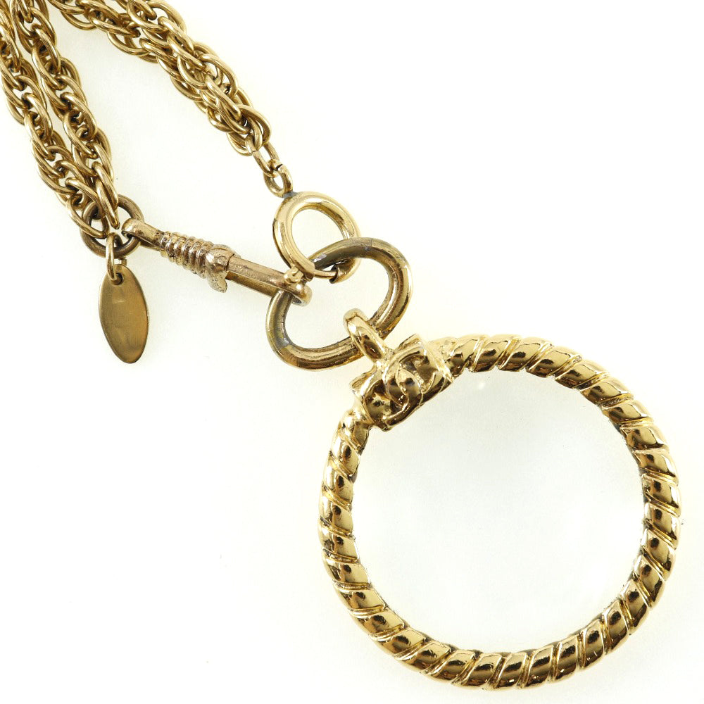 Chanel Gold Plated Loupe Necklace