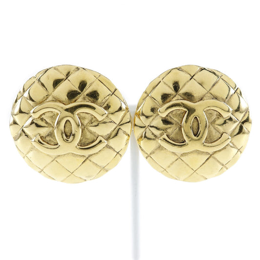 Chanel Coco Mark Earrings Gold Plated