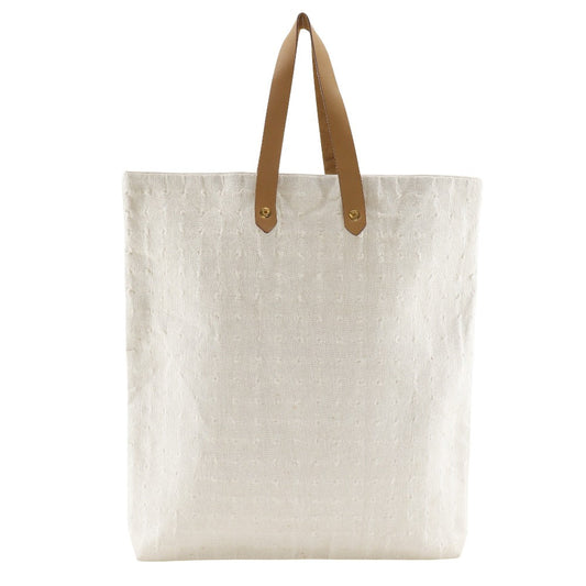 Hermes Handbag Cotton Amedaba Tote Gm White Tote Bag