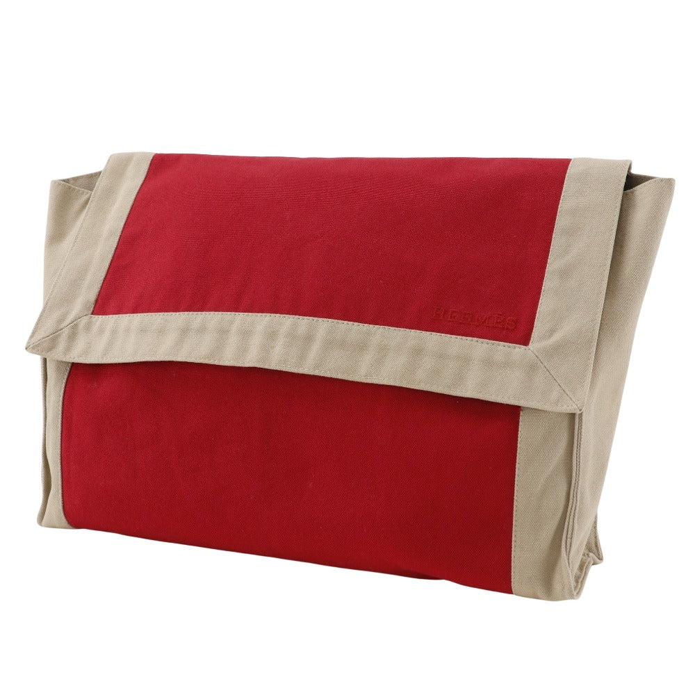 Hermes Clutch Bag Cotton In Bag Tapidocel Red
