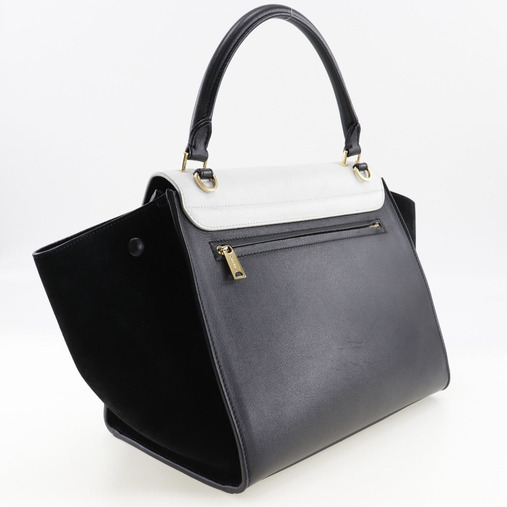 Calfskin, Medium Trapeze Women Suede Black Travel Bag