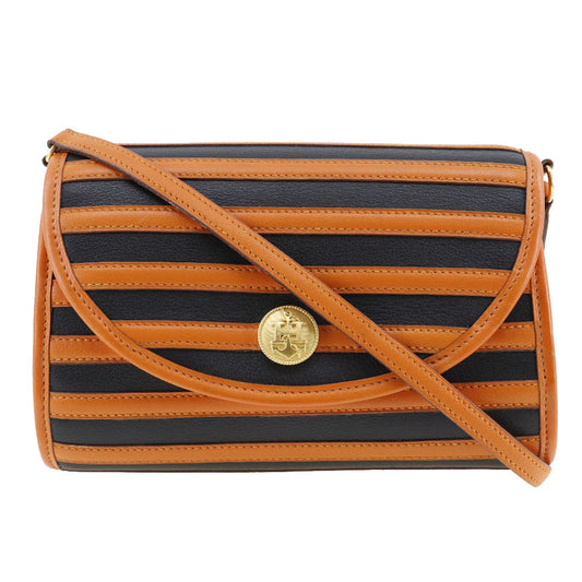 Shoulder Bag Orange Women Leather Black