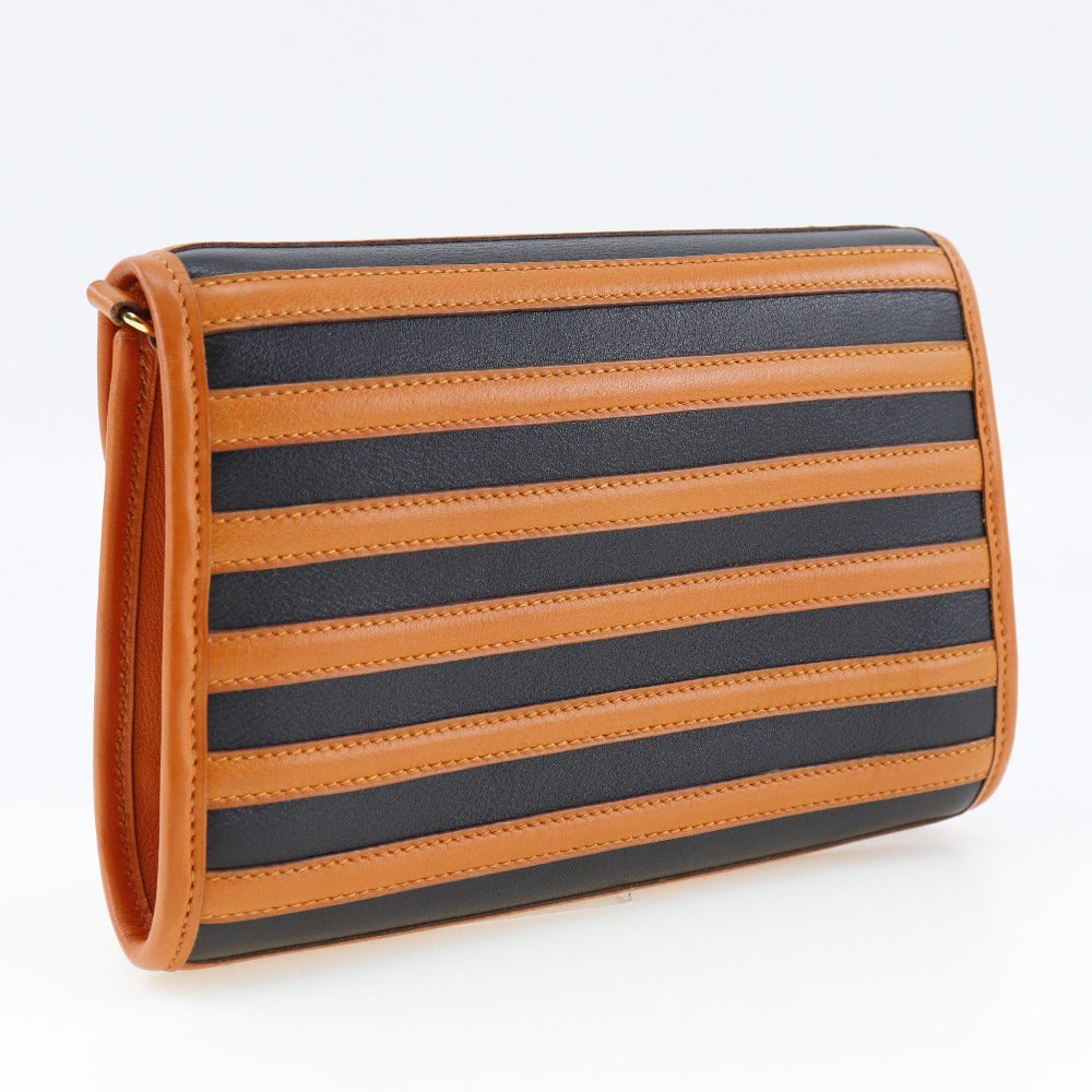 Shoulder Bag Orange Women Leather Black