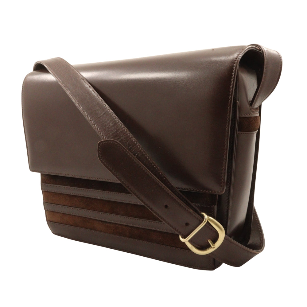 Gucci 001.109. Old Suede Calfskin Brown Shoulder Bag