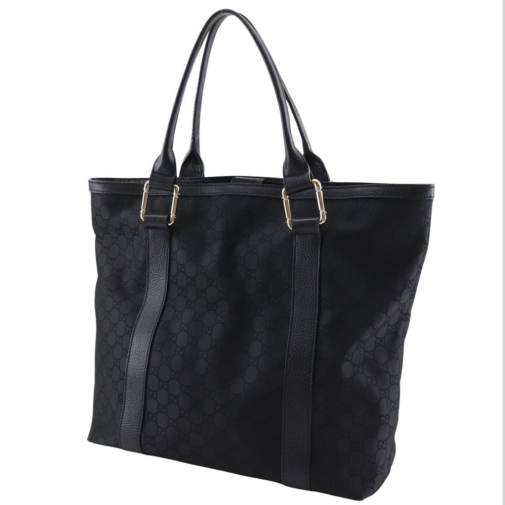 Gucci outlet GG Canvas Nylon Black Tote Bag
