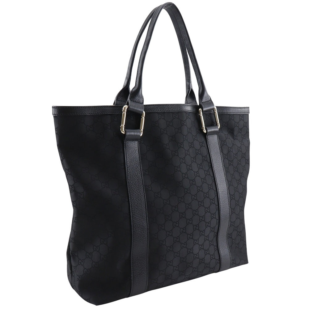 Gucci outlet GG Canvas Nylon Black Tote Bag