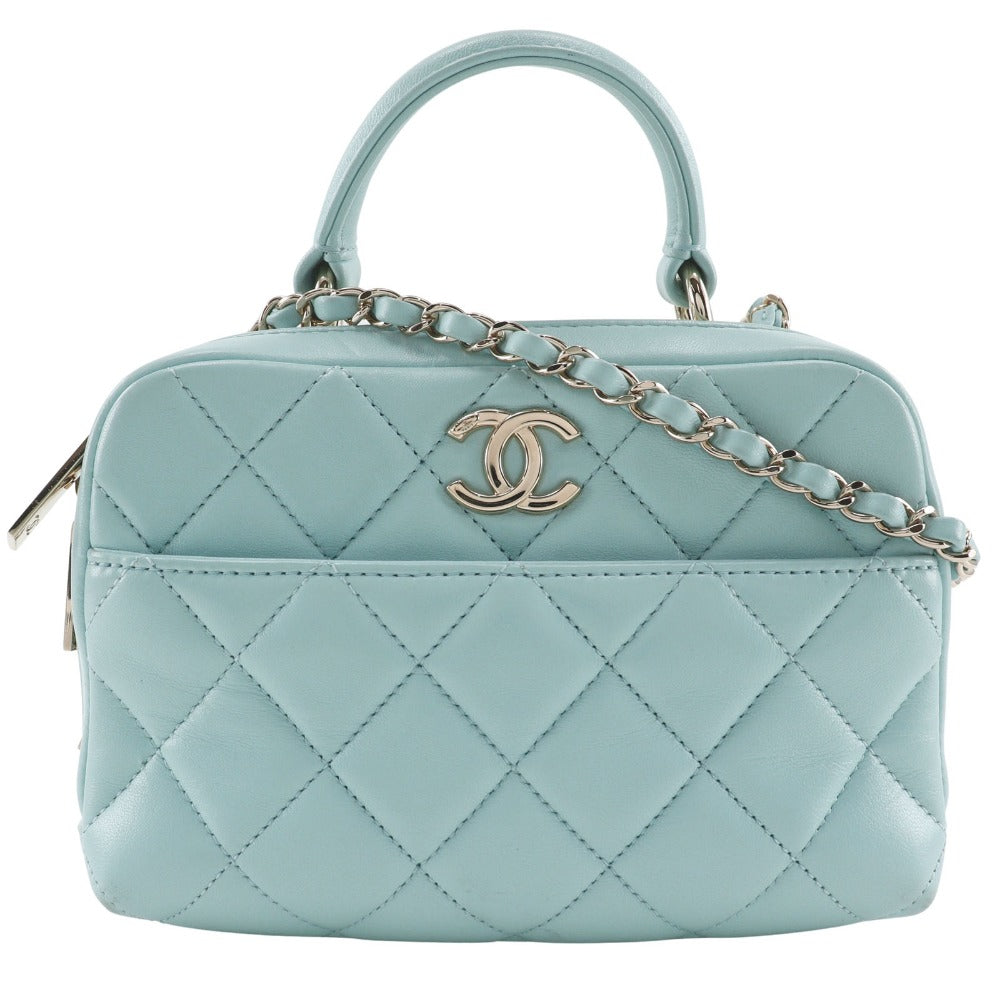 Chanel Calfskin light 2WAYShoulder Matrasse Trendy COCO Blue Shoulder Bag
