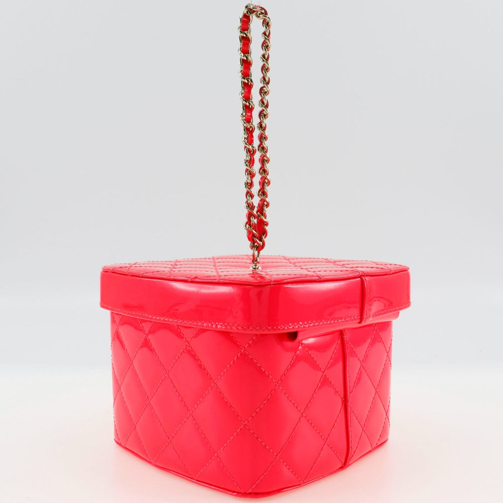 Chanel Patent Party Matrasse Vanity Pink Leather Handbag
