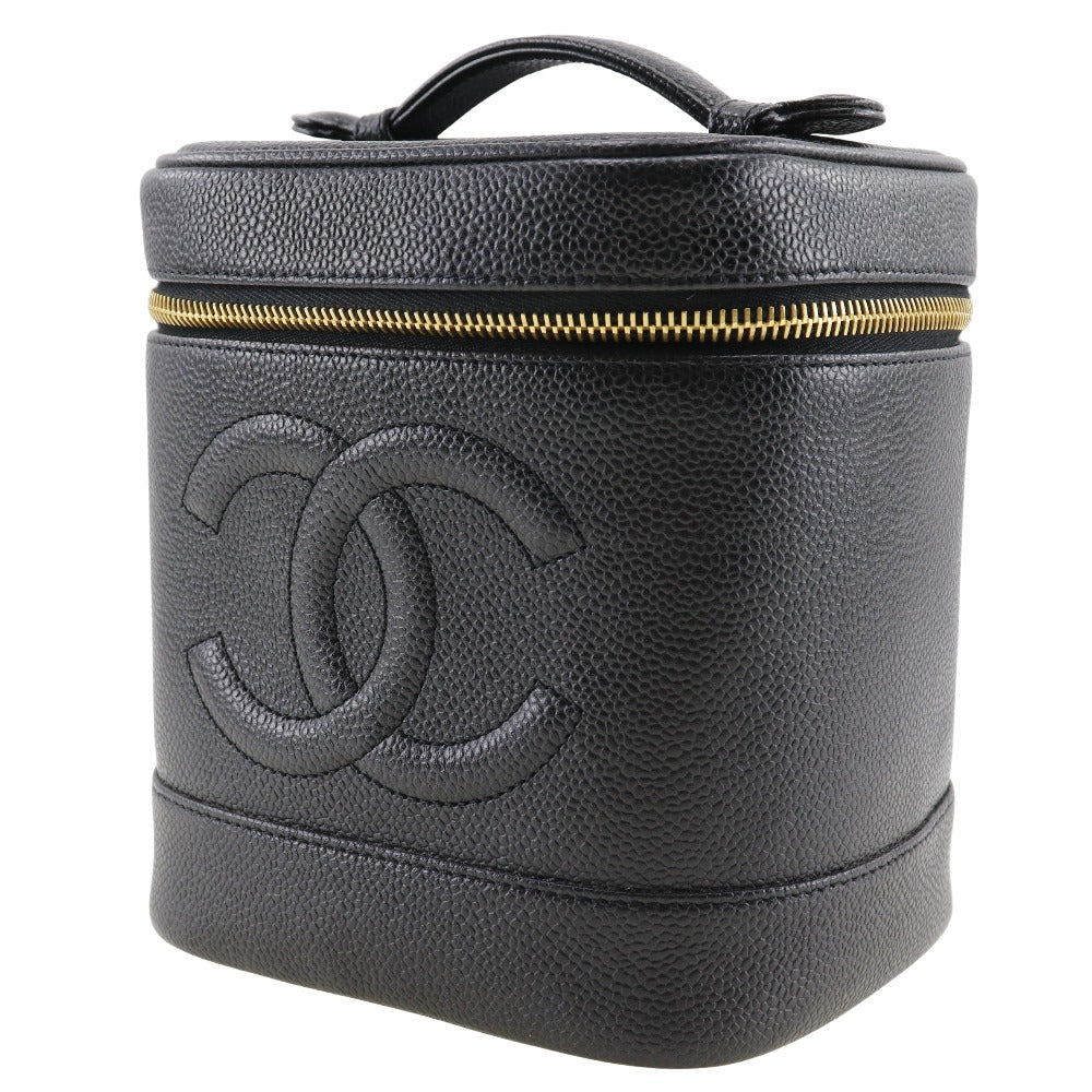 Chanel Caviar skin Vanity Black Handbag 3
