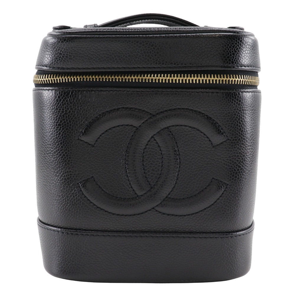 Chanel Caviar skin Vanity Black Handbag 4