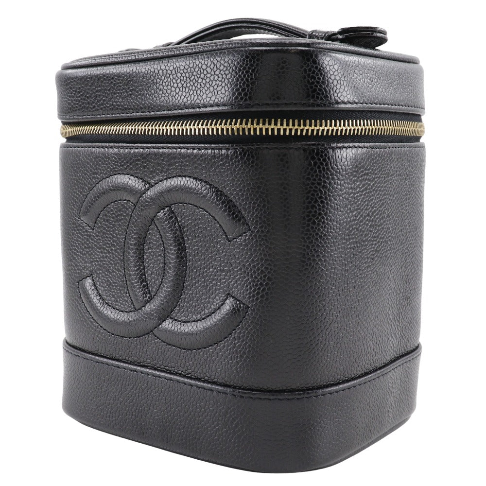 Chanel Caviar skin Vanity Black Handbag 4
