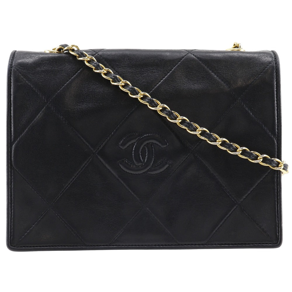 Chanel lambskin Matrasse Diamond stitch ChainShoulder Black Shoulder Bag