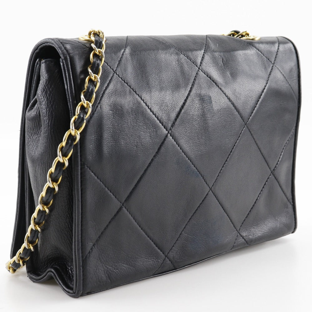 Chanel lambskin Matrasse Diamond stitch ChainShoulder Black Shoulder Bag