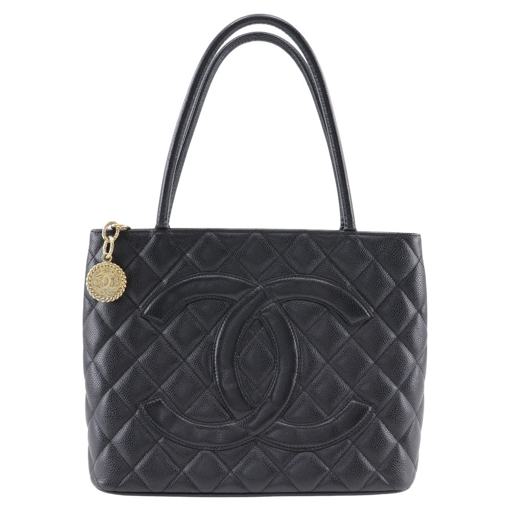 Chanel Caviar skin Black Tote Bag 2